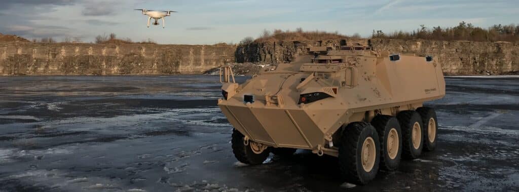 Counter UAS Sensors in Light Armoured Vehicle