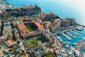 Aerial,View,Of,Monaco,City,And,The,Stade,Louis,Ii